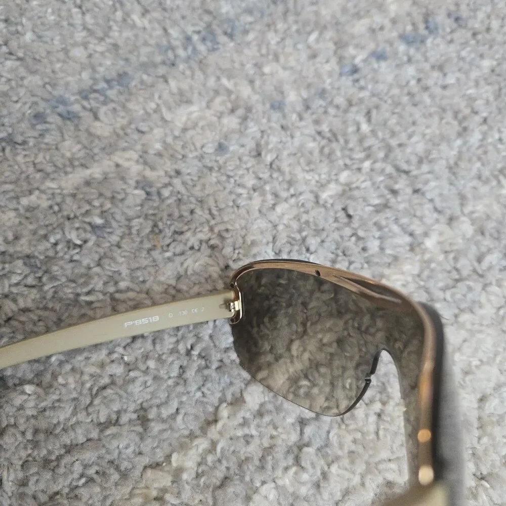Porsche Design Beige Gold  P8518 Sunglasses UV Protection Comes With The Case